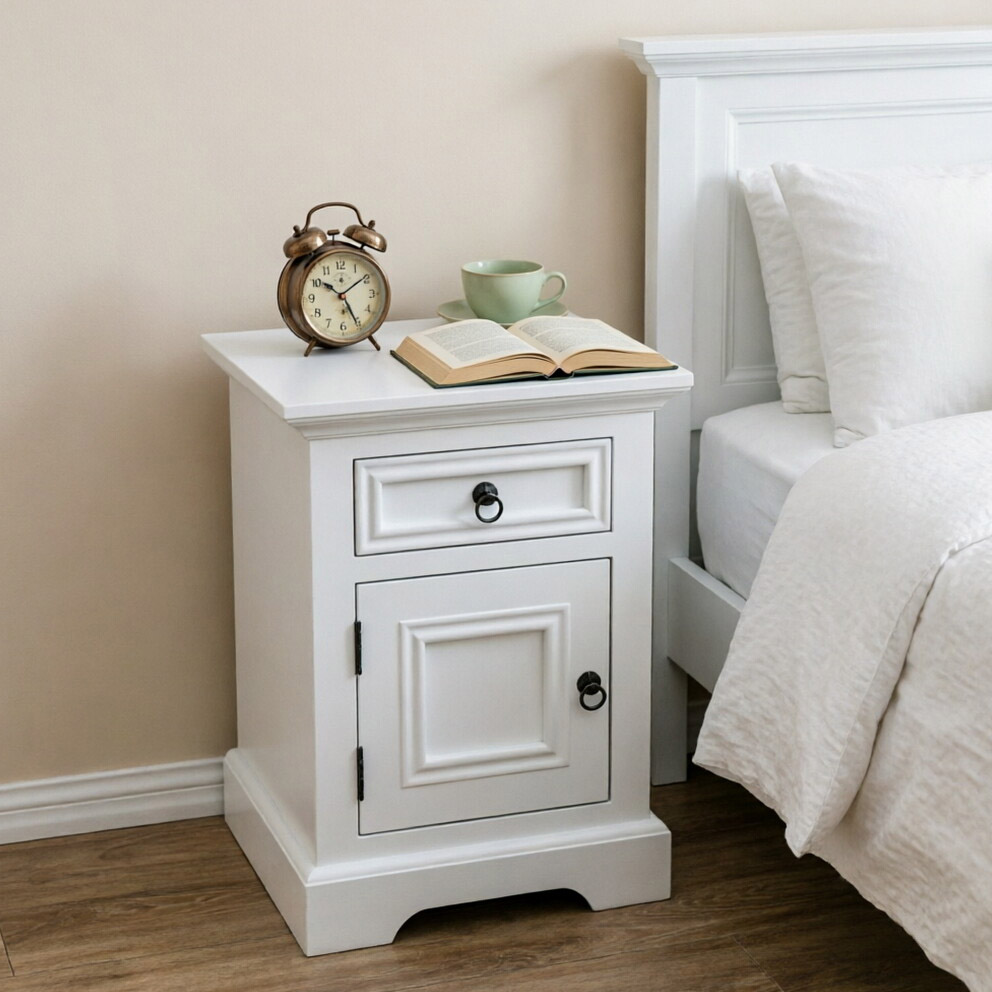 white bedside